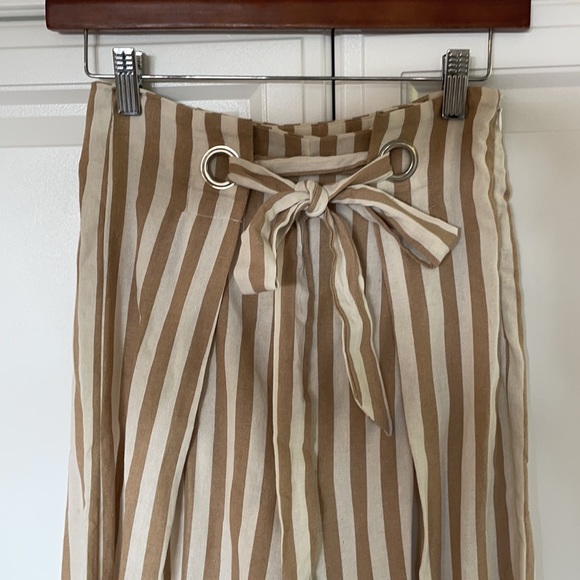 Lunik Wide leg stripe pants, paper bag waist S - Picture 3 of 8